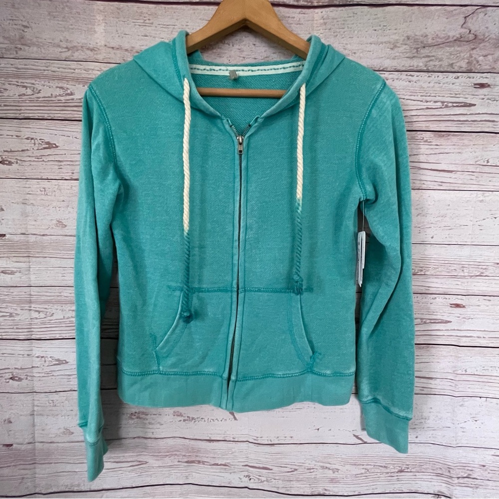U.S Apparel NWT Zip Up Hoodie Woman’s Sz M Blue Beach Summer